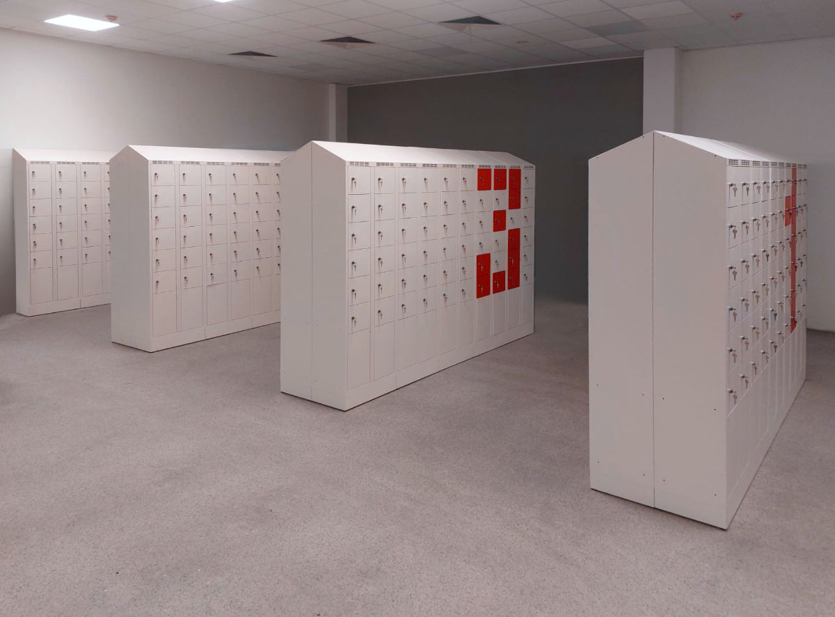 Lockers for employees of Panasonic