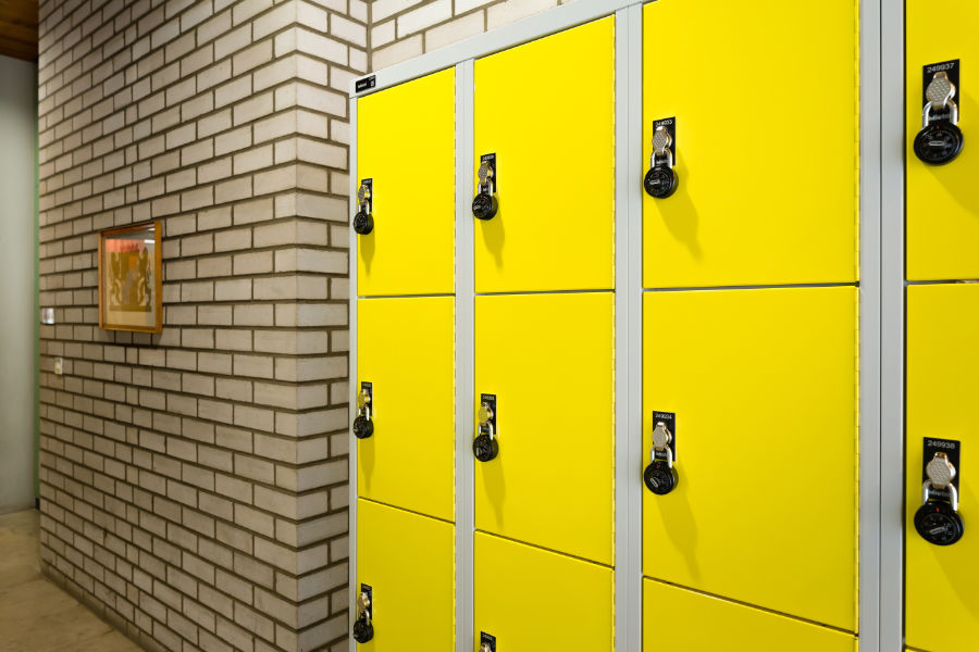 Metal school boxes with reinforced door construction