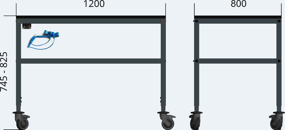 ALGERS workbench - 745 - 825 x 1,200 x 700 - mobile