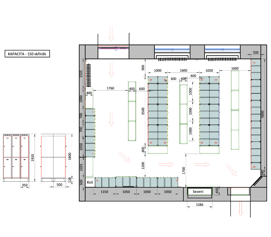 We followed the planned layout during the implementation